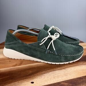 Olukai KA'A Driver Men's 11.5 Loafer Slip-on Boat Green Shoes Suede Leather NWT